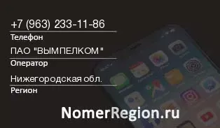 Кто звонил с 9632331186 - регион и оператор